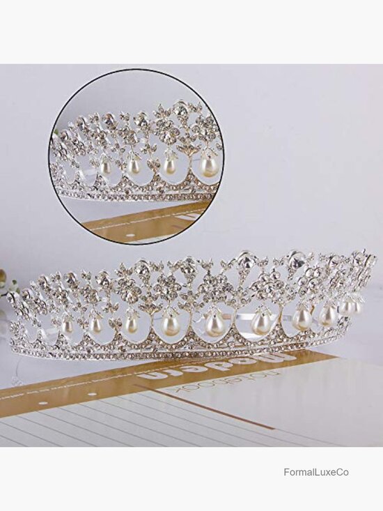 Vintage Rhinestone Bride Tiara Crown Wedding Headpiece